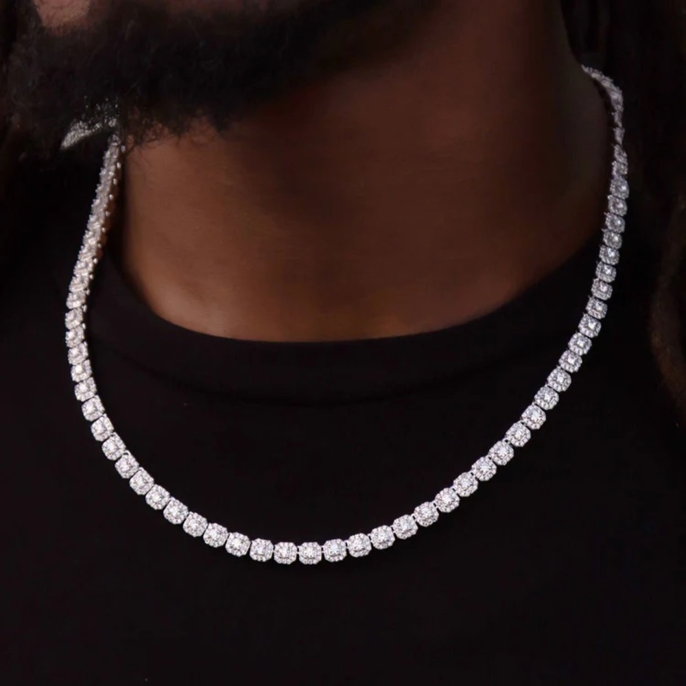 Moissanite Tennis Necklace 22”